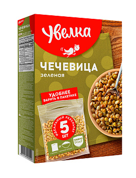 Крупа чечевица УВЕЛКА 400г (5уп*80г)