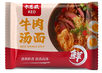 Лапша быстрого приготовления KEO большая порция со вкусом острой говядины 145г