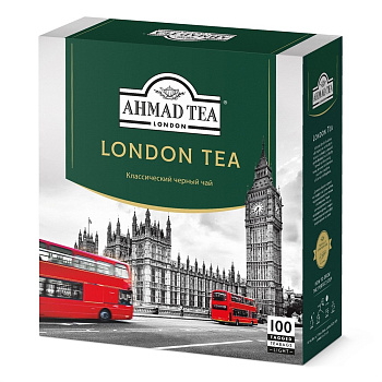 Чай AHMAD TEA London Tea Классический черный 180г (100пак*1,8г)