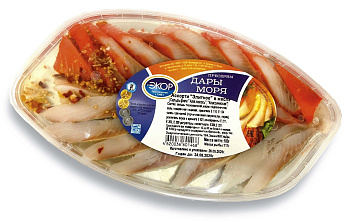 Ассорти ЭКОР Элитное (сельдь филе аля-лосось, классическая) 180г п/б