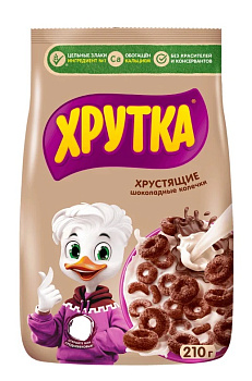Завтрак Хрутка колечки шоколадные 210г