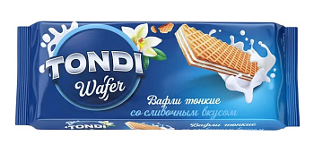 Вафли ЯШКИНО TONDI со сливочным вкусом 167г