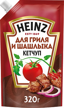 Кетчуп HEINZ д/гриля и шашлыка 320г  дой-пак
