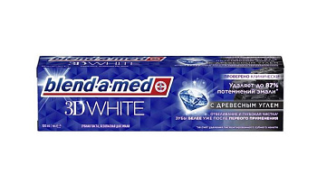 Зуб.паста BLEND_A_MED 3D White Отбеливание и глубокая чистка с Древесным углем 100мл