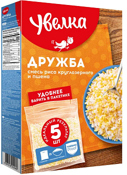Крупа УВЕЛКА Дружба 400г (5уп*80г)