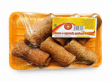 Блины СЕМЕНОВА фаршированные курицей,грибами и сыром 450г