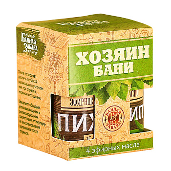 Набор 4 эфирных масла 15 мл "Хозяин бани!" 3871896