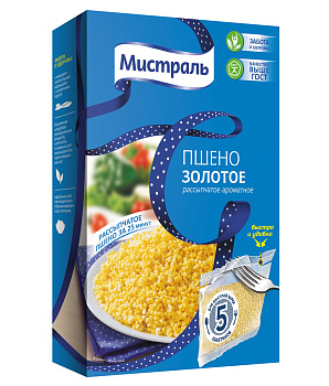 Крупа пшено МИСТРАЛЬ Золотое 400г(5*80г)
