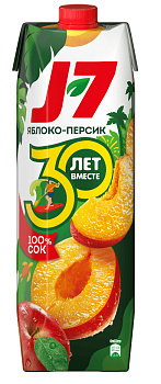 Сок J7 Яблоко/Персик 0,97л т/п
