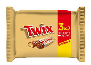 Батончик шоколадный TWIX 3*55г мультипак 165г