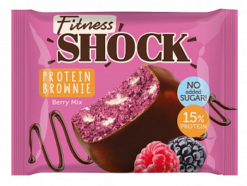 Бисквит Fitsnack Брауни Вишня в глазури 50г