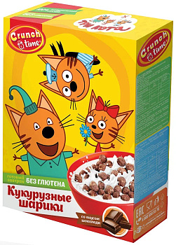 Сухой завтрак CRUNCH TIME ТРИ КОТА сухой завтрак, 170 г  