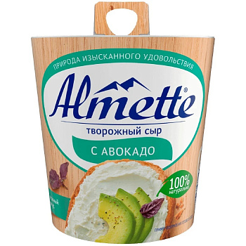 Сыр творожный ALMETTE с Авокадо 63% 150г Продукт без ЗМЖ
