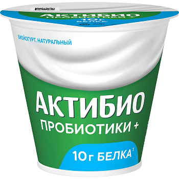 Биойогурт АктиБио натуральный 3,5% 220г без ЗМЖ