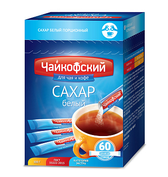 Сахар-песок ЧАЙКОФСКИЙ белый 300г стики
