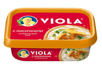Сыр VIOLA плавленный с лисичками 55% 200г п/б