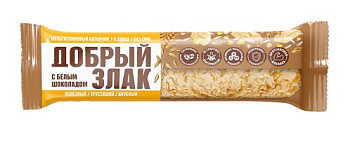 Батончик ДОБРЫЙ ЗЛАК мультизлаковый с белым шоколадом 19г
