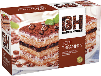 Торт бисквитный BAKER HOUSE Тирамису 350г