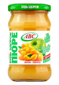 Пюре АВС яблочно-облепиховое 280г с/б