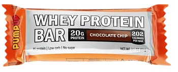 Батончик PUMP UP WHEY глазированный Шоколадная крошка 60г  