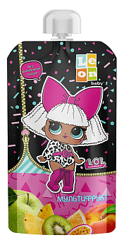 Пюре Leon baby LOL Мультифрукт с 8 мес 115г д/п
