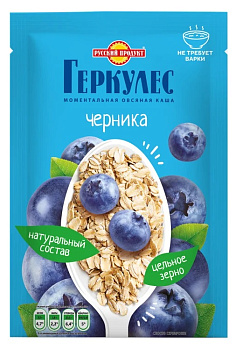 Каша Геркулес овсяная момент с черникой 35г
