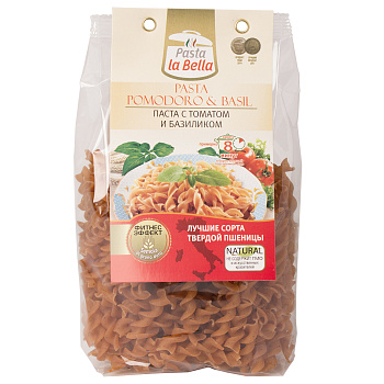 Паста PASTA LA BELLA с томатом и базиликом 250г