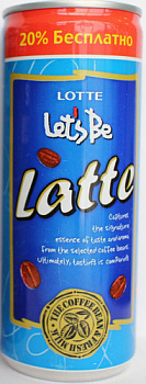 Кофе LOTTE Let`s Be LATTE 0,24л ж/б