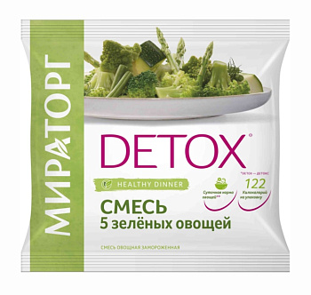 Смесь Мираторг 5 зеленых овощей "DETOX" с/м 400г