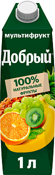Нектар ДОБРЫЙ мультифрукт 1л т/п
