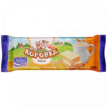 Вафли РОТ ФРОНТ Коровка топл молоко 300г