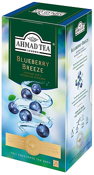 Чай AHMAD TEA Блуберри бриз с ароматом голубики 50г зел (25*2г)