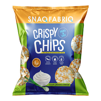 Чипсы SNAQ FABRIQ цельнозерновые сметана и зеленый лук 50г
