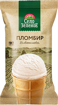 Мороженое СЕЛО ЗЕЛЕНОЕ Стаканчик пломбир ванильный 15 % 90г