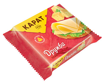 Сыр плавленый ломтиками Дружба м.д.ж. 25% Карат 130г