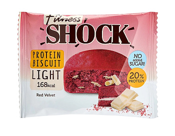 Бисквит FitnesShock протеиновый Рэд-велюр 40г