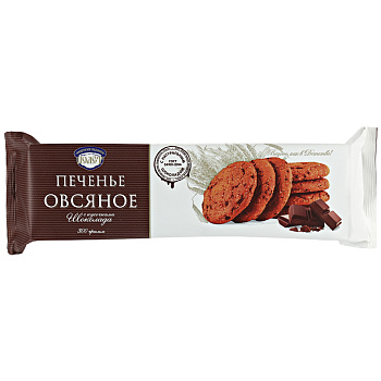 Печенье ПОЛЕТ Овсяное c кусочками шоколада 250г