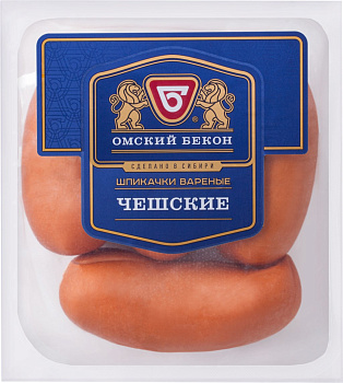 Шпикачки ОМСКИЙ БЕКОН Чешские н/о МГА вар 400г