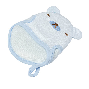 Мочалка д/купания "Мышка" цвет голубой 10732145