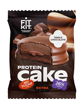 Печенье FIT KIT EXTRA  протеиновое с суфле в глазури Тройной Шоколад 50г