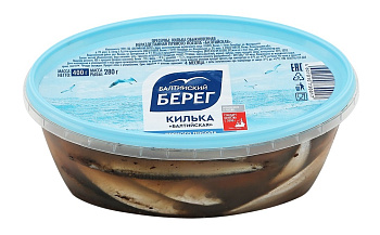 Килька БАЛТИЙСКИЙ БЕРЕГ Балтийская п/п 400г п/б
