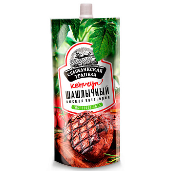 Кетчуп СЕМИЛУКСКАЯ ТРАПЕЗА  шашлычный 300г дой-пак