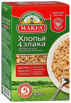 Хлопья МАКФА 4 злака 400г
