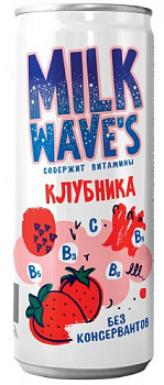 Напиток б/алкогольный Милк Вэйв'с со вкусом клубники 0,330л ж/б