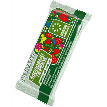 Батончик-мюсли ЗДОРОВЫЙ ПЕРЕКУС с клубникой 55г