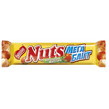 Батончик шоколадный NUTS мегабайт 66г