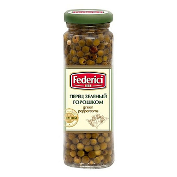 Перец FEDERICI зеленый горошком 110гр с/б