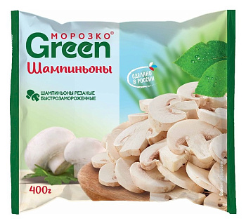Смесь МОРОЗКО Green Шампиньоны резаные 400г