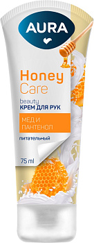 Крем д/рук и ногтей AURA BEAUTY Питательный с D-пантенолом и экстрактом меда туба 75мл