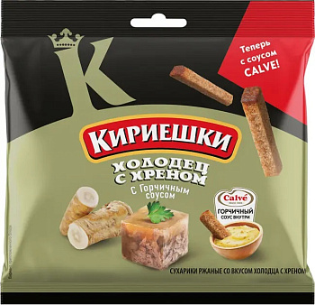 Сухарики Кириешки Холодец Хрен с Горчичным соусом Хайнс 60г+25г